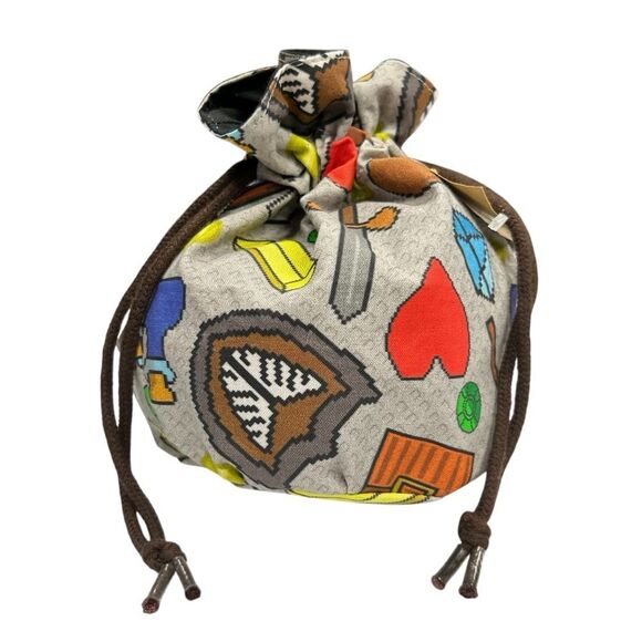 Dice Bag For Tabletop Games Gift Bag Drawstring Bag Zelda Old School - Picture 2 of 3